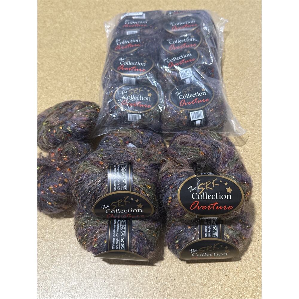 Lot of 18 Skeins SRK Collection Overture Yarn Mohair Blend Italy Shade 2162